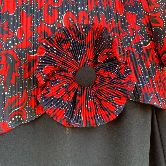 60s-70s Good Times Red/Black dress made in USA size 9/10. - Picture 7 of 12